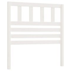 vidaXL gultas galvgalis, balts, 81x4x100 cm, priedes masīvkoks цена и информация | Кровати | 220.lv