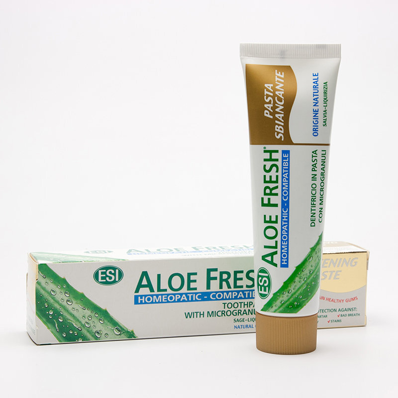 Zobu pasta ESI Aloe Fresh Whitening Homeopathic 100 ml cena un informācija | Zobu pastas, birstes | 220.lv