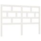 vidaXL gultas galvgalis, balts, 156x4x100 cm, priedes masīvkoks cena un informācija | Gultas | 220.lv