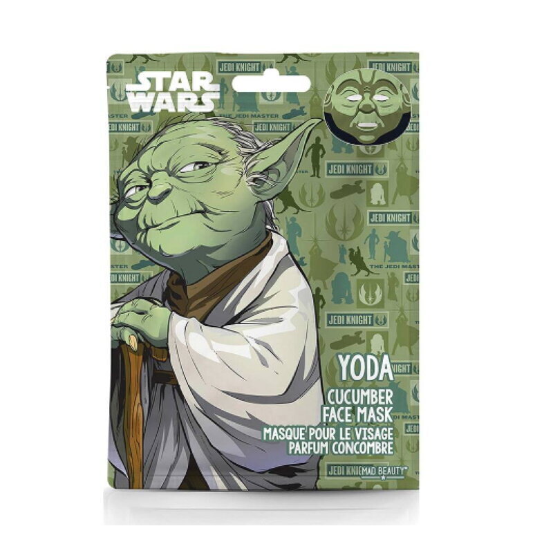 Mad Beauty Star Wars Pēc Vasaras saules & baseina Bērnu mitrinoša joku sejas maska (1 gab. Yoda cucumber x25 ml) cena un informācija | Bērnu kosmētika, līdzekļi jaunajām māmiņām | 220.lv