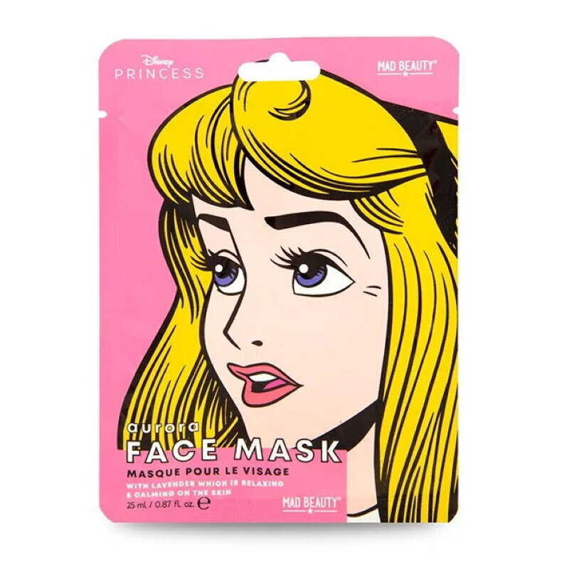 Mad Beauty Disney POP Princess Pēc Vasaras saules & baseina Bērnu mitrinoša joku sejas maska (1 gab. Aurora x25 ml) цена и информация | Bērnu kosmētika, līdzekļi jaunajām māmiņām | 220.lv