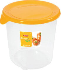 Контейнер  для продуктов круглый 1л Fresh&Go, желтый цена и информация | Посуда для хранения еды | 220.lv