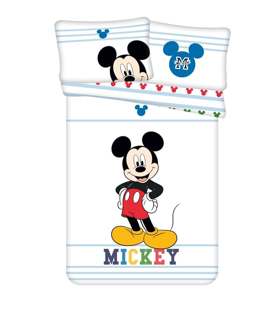 Gultas veļas komplekts Mickey, 100x135 cm, 2 daļu cena un informācija | Bērnu gultas veļa | 220.lv