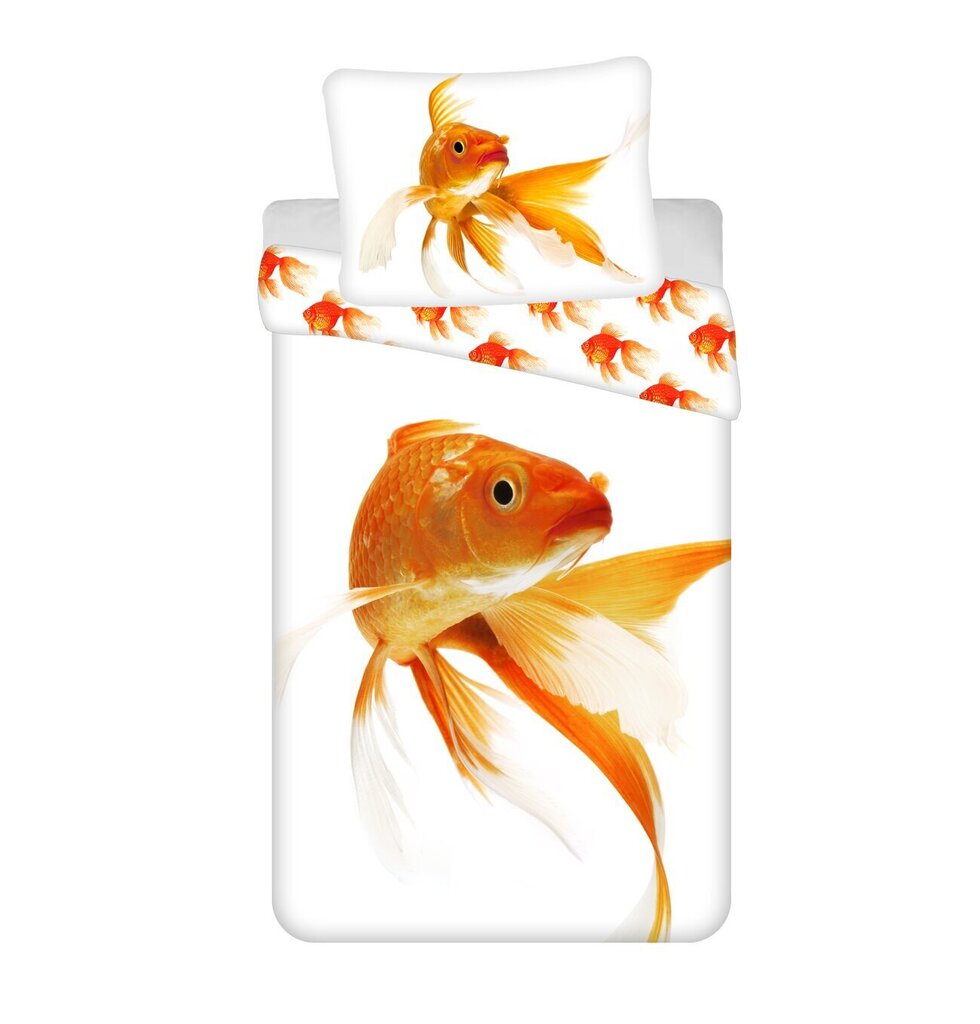 Gultas veļas komplekts Zelta zivtiņa, 140x200 cm, 2 daļu cena un informācija | Bērnu gultas veļa | 220.lv