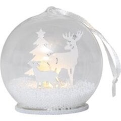 LED gaismas dekors lāzergriezts balts CR2032 0,06W 8x9cm Fauna 270-88 cena un informācija | Ziemassvētku dekorācijas | 220.lv