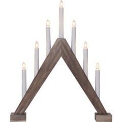 Koka svečturis trijstūrveida brūns 21W 40x47cm Trill 212-57 cena un informācija | Sveces un svečturi | 220.lv