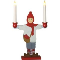 LED koka svečturis uz statīva pelēks 5W 30x48cm Sundborn 632-02 cena un informācija | Sveces un svečturi | 220.lv