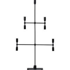 Metāla svečturis uz statīva melns E14x9 51x91cm Twice 151-00 cena un informācija | Sveces un svečturi | 220.lv