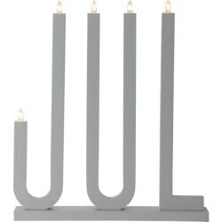 Koka svečturis pelēks 15W 42x48cm Jul 644-17 cena un informācija | Sveces un svečturi | 220.lv
