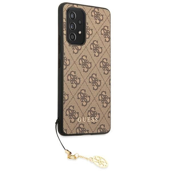 Original Guess 4G Charms Collection Hardcase maciņš Samsung Galaxy A53 5G, brūns cena un informācija | Telefonu vāciņi, maciņi | 220.lv