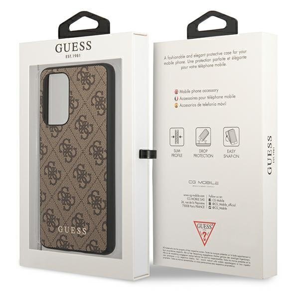 Original Guess 4G Charms Collection Hardcase maciņš Samsung Galaxy A53 5G, brūns cena un informācija | Telefonu vāciņi, maciņi | 220.lv