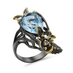 Серебряное (925) кольцо с драгоценными камнями, код F50238 цена и информация | Кольца | 220.lv
