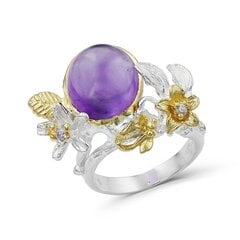 Серебряное (925) кольцо с драгоценными камнями, код F50233 цена и информация | Кольца | 220.lv