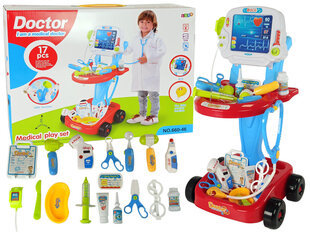 Medicīniskais komplekts ratiņos, 17 priekšmeti cena un informācija | Rotaļlietas meitenēm | 220.lv