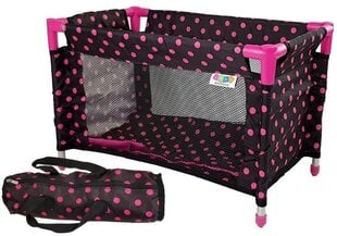 Кроватка для куклы Alisa Розово-черная цена и информация | Игрушки для девочек | 220.lv