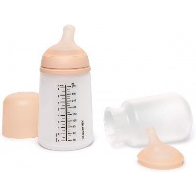 Pudele mazuļiem Suavinex Zero Set, vidējās plūsmas, 270 ml cena un informācija | Bērnu pudelītes un to aksesuāri | 220.lv
