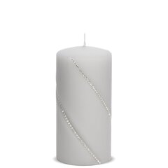 Парафиновая свеча Bolero 7хh10 см, серая матовая цена и информация | Подсвечники, свечи | 220.lv