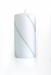 Парафиновая свеча Bolero 7хh14 см, серая матовая цена и информация | Подсвечники, свечи | 220.lv