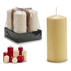 Блочная свеча 9 x 20 см кремово-вощная  цена и информация | Подсвечники, свечи | 220.lv