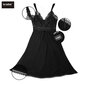 La Bebe™ Nursing Cotton Mia Midnight Art.93905 Grūtnieču barošanas naktskrekls Topošām māmiņām (melns ar mežģinēm) 2200000506412 cena un informācija | Naktskrekli, pidžamas | 220.lv