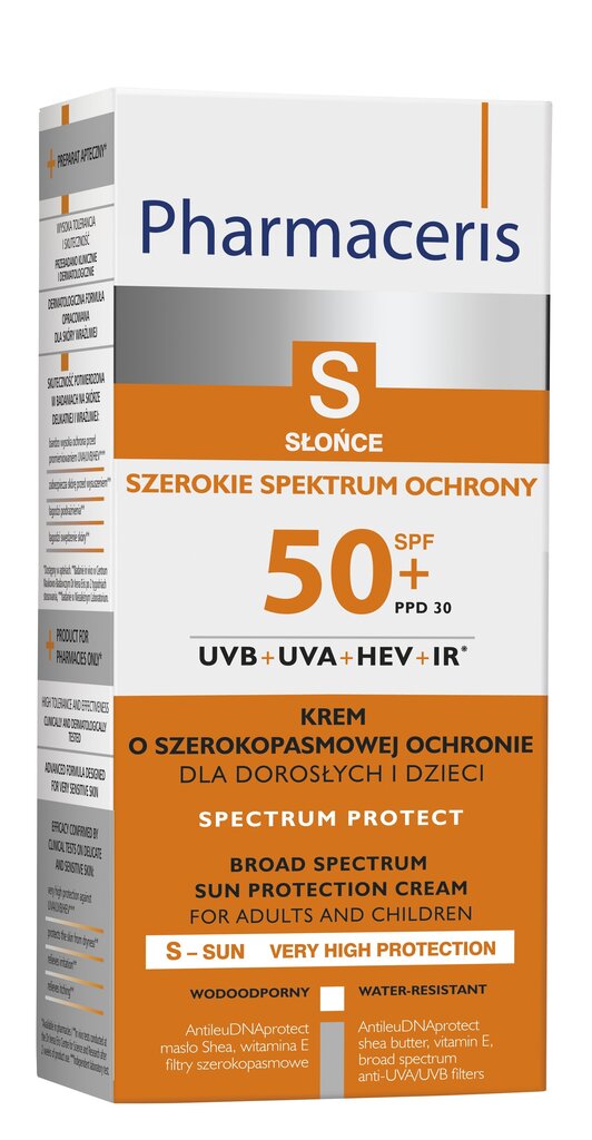 Sejas sauļošanās līdzeklis, Pharmaceris S SPF50+, 50 ml cena un informācija | Sauļošanās krēmi | 220.lv