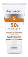 Солнцезащитный крем для лица Pharmaceris S SPF50+, 50 мл цена и информация | Кремы от загара | 220.lv