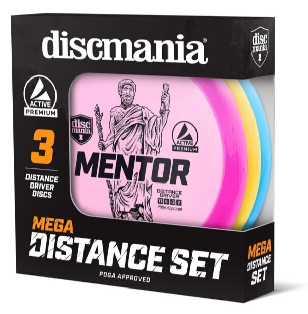 Disku golfa disku komplekts Active Premium MEGADISTANCE 3 discset cena un informācija | Disku golfs | 220.lv