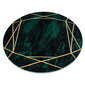 Paklājs EMERALD ekskluzīvs 1022 aplis - glamour, stilīgs marvalzis, ģeometriskas pudele zaļa / zelts cena un informācija | Paklāji | 220.lv