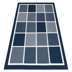 Paklājs SPRING 20426994 kvadrāti, rāmis rindas, cilpu - zils cena un informācija | Paklāji | 220.lv