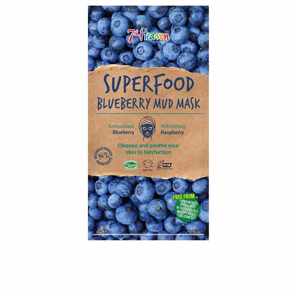 Sejas maska 7th Heaven Superfood Antioksidanta Mellene (10 g) cena un informācija | Sejas maskas, acu maskas | 220.lv