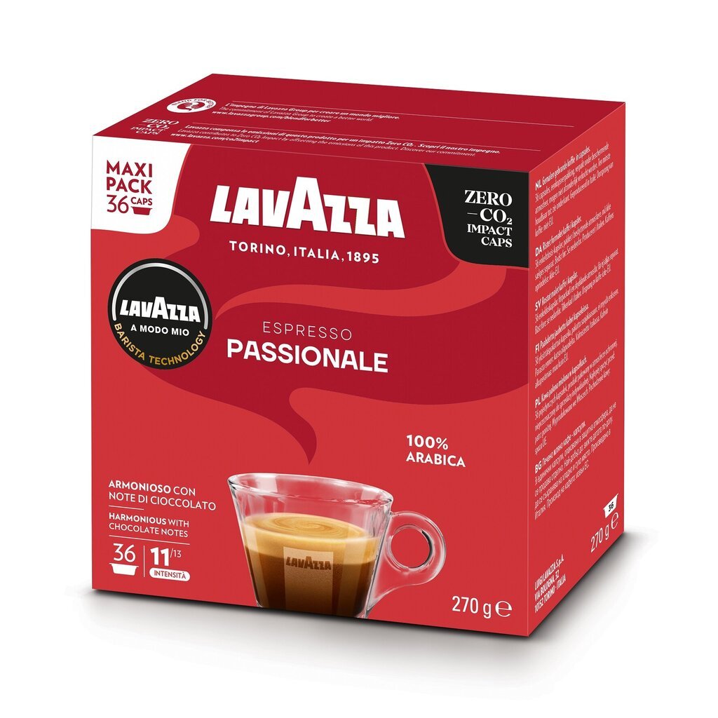 Kafijas kapsulas Lavazza A Modo Mio Passionale, 270g, 36 gab. цена и информация | Kafija, kakao | 220.lv