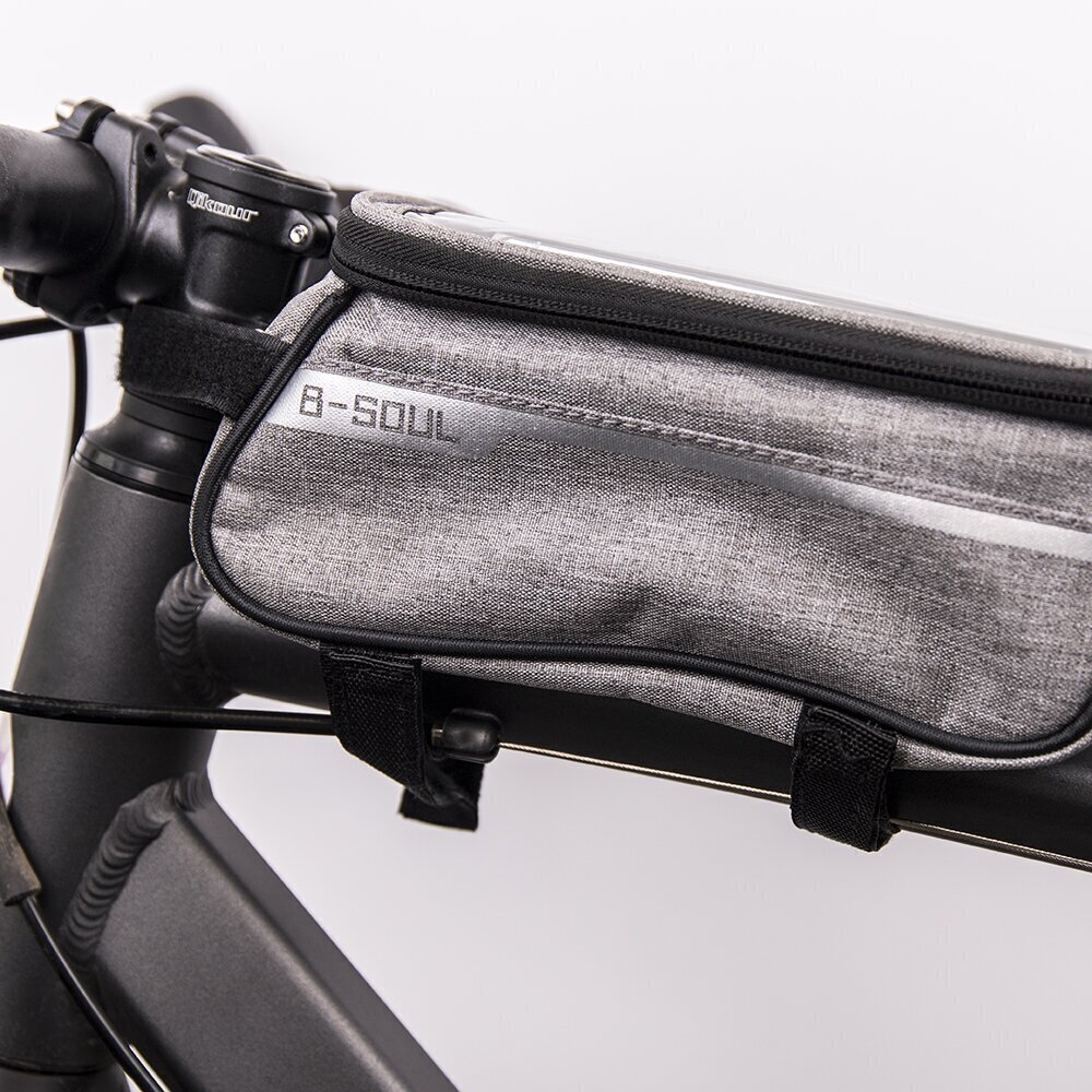 Waterproof bike frame bag with phone holder gray cena un informācija | Auto turētāji | 220.lv