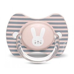 Силиконовая пустышка Suavinex Hygge Baby, 6-18 мес., Rabbit Pink цена и информация | Пустышки | 220.lv