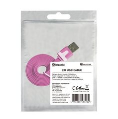 Kabelis Msonic MLU527NP USB A / USB B MICRO, 1M USB 2.0, rozā cena un informācija | Savienotājkabeļi | 220.lv