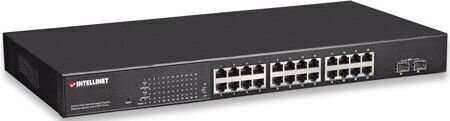 Slēdzis Intellinet GigaBit 24x 10/100/1000 RJ45 PoE+ 2x SFP, pārvaldāms цена и информация | Komutatori (Switch) | 220.lv