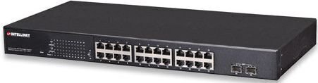 Slēdzis Intellinet GigaBit 24x 10/100/1000 RJ45 PoE+ 2x SFP, pārvaldāms цена и информация | Komutatori (Switch) | 220.lv