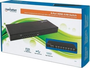 HDMI / USB KVM переключатель 8x1 Full HD 1080p Manhattan 152785 цена и информация | Коммутаторы (Switch) | 220.lv