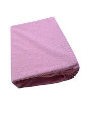 Водостойкая махровая простыня на резинке, розовая 60x120 см цена и информация | Простыни | 220.lv