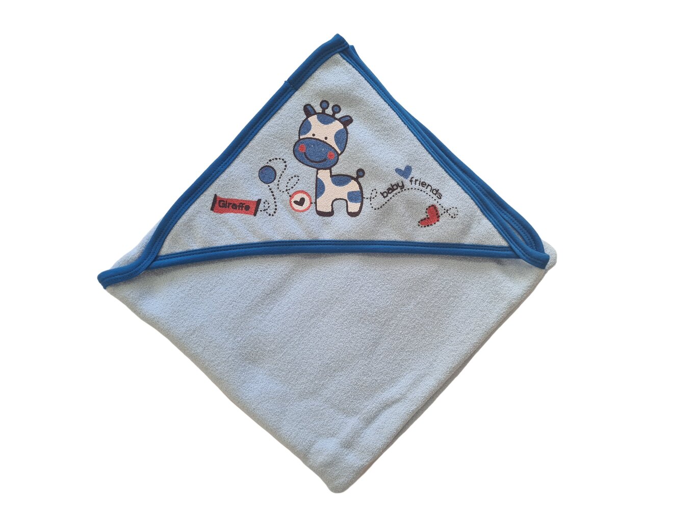 Bērnu dvielis ar kapuci zils 100x100 cm цена и информация | Mazuļa mazgāšana | 220.lv