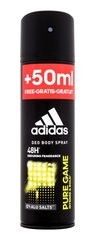 Izsmidzināms dezodorants Adidas Pure Game 200 ml cena un informācija | Dezodoranti | 220.lv