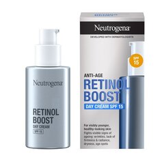 Dienas sejas krēms Neutrogena Retinol Boost SPF15 50 ml cena un informācija | Sejas krēmi | 220.lv