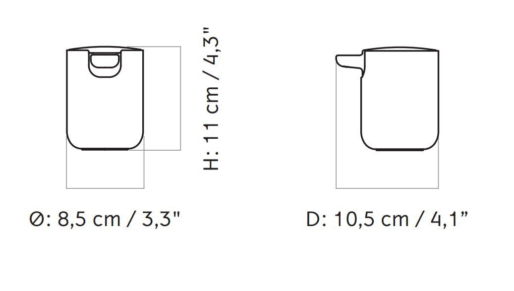 Šķidro ziepju dozators Menu 8,5x11 cm, 0,30 L, Melns cena un informācija | Vannas istabas aksesuāri | 220.lv