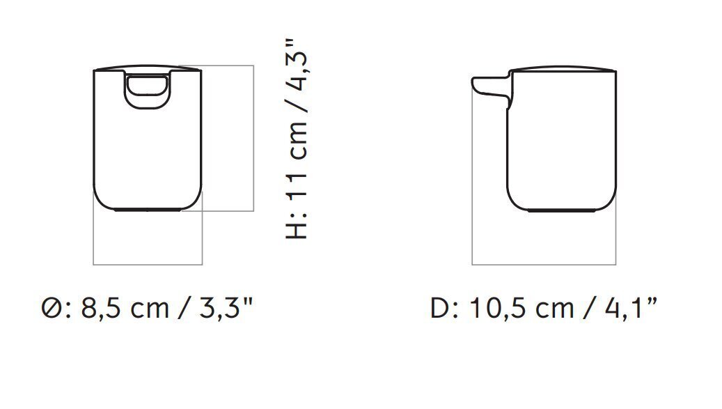 Šķidro ziepju dozators Menu 8,5x11 cm, 0,30 L, Balta cena un informācija | Vannas istabas aksesuāri | 220.lv