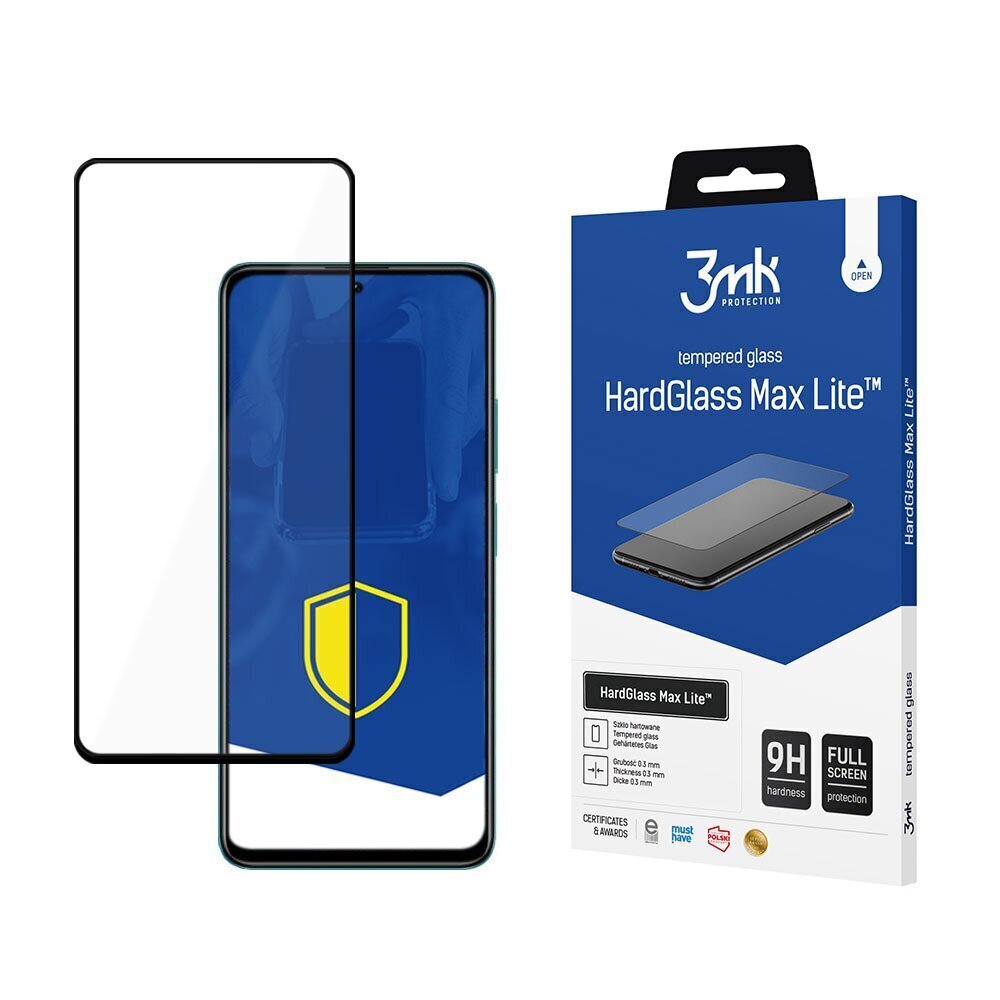 Xiaomi Redmi Note 11T 5G Black - 3mk HardGlass Max Lite™ screen protector cena un informācija | Ekrāna aizsargstikli | 220.lv