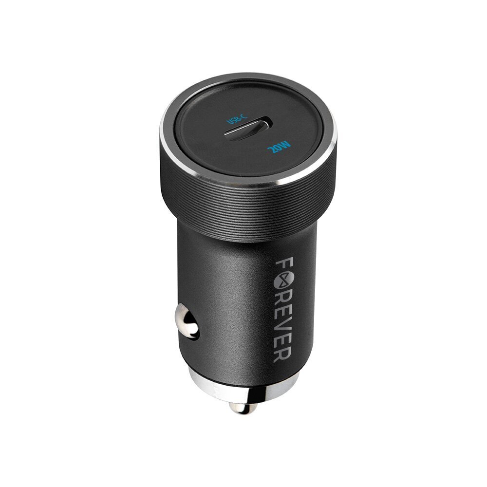 Forever CC-06 PD3.0 car charger 1x USB-C 20W black cena un informācija | Lādētāji un adapteri | 220.lv