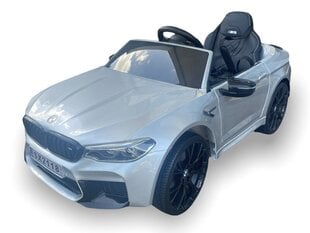 Automašīna bērniem BMW M5, lakots sudraba/pelēks cena un informācija | Bērnu elektroauto | 220.lv