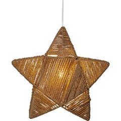 Dekoratīvā zvaigzne brūna karināma 41x45cm 1xE14 Rappe cena un informācija | Ziemassvētku dekorācijas | 220.lv