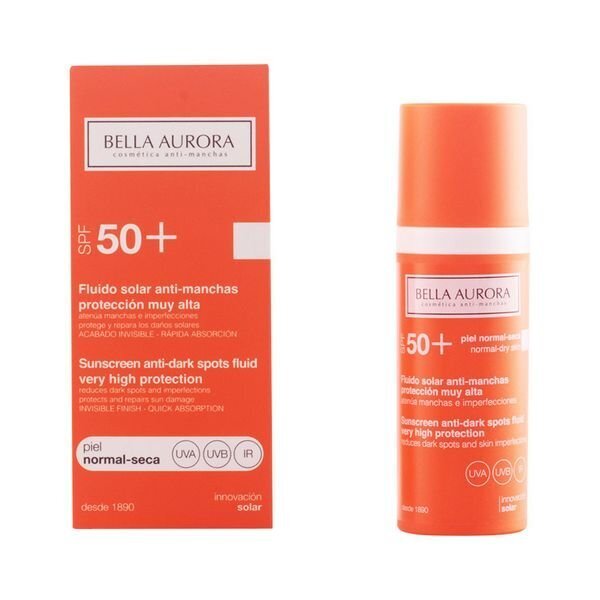 Saules aizsargkrēms Spf +50 Bella Aurora, 50 ml cena un informācija | Sauļošanās krēmi | 220.lv