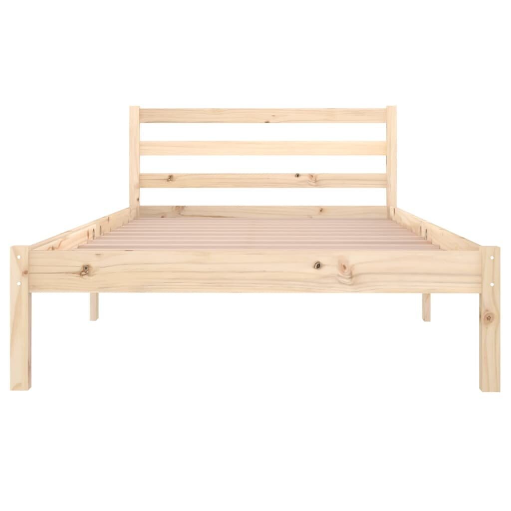 810420 vidaXL Bed Frame Solid Wood Pine 100x200 cm cena un informācija | Gultas | 220.lv