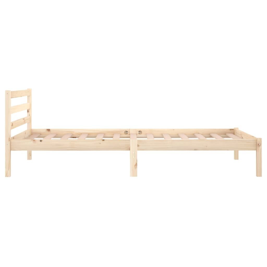 810420 vidaXL Bed Frame Solid Wood Pine 100x200 cm cena un informācija | Gultas | 220.lv